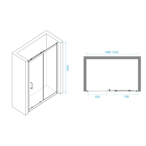 Душевая дверь RGW PA-14W 150*195 41081415-15 профиль Белый стекло Прозрачное 6 мм RGW