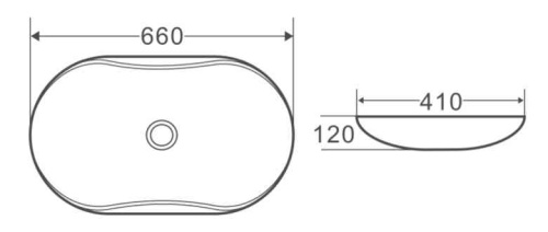 Раковина накладная керамическая   BB1334 BELBAGNO