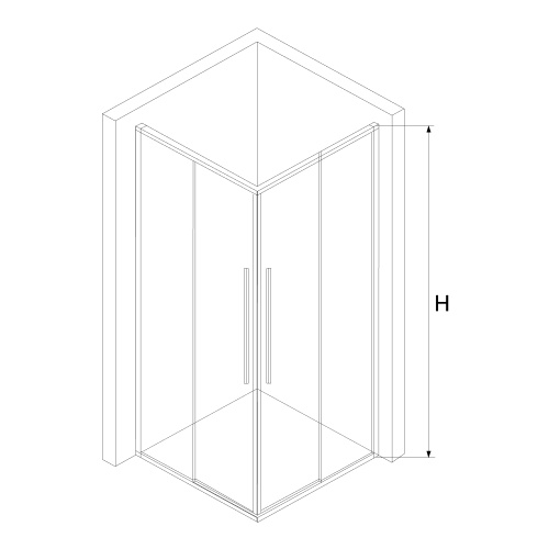 Душевой уголок RGW SV-31 квадратный  80*80*195 32323188-11 профиль Хром стекло Прозрачное 6 мм RGW