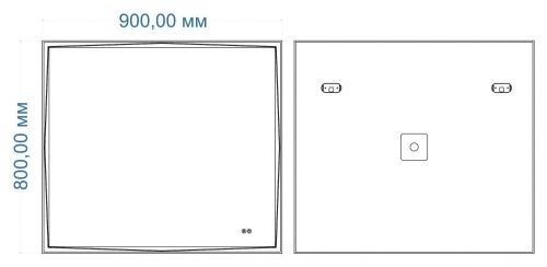 Зеркало с подсветкой и подогревом "Firenze 900x800" AM-Fir-900-800-DS-F-H ART&MAX