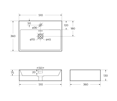 Раковина керамическая накладная  BB1340 BELBAGNO