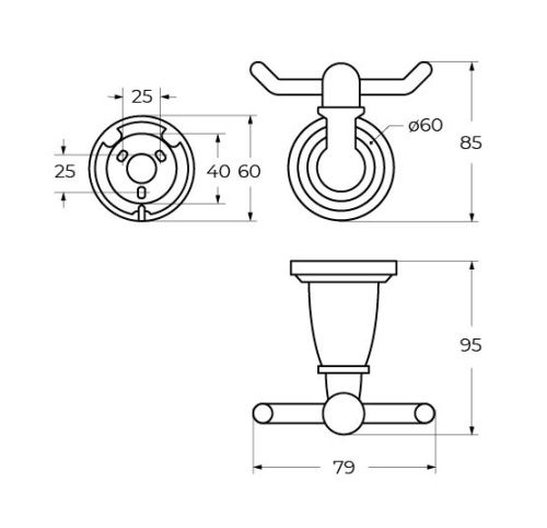 Крючок AM-E-2601-Br Бронза ART&MAX