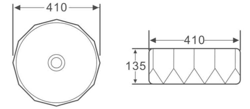 Раковина накладная керамическая   BB1409 BELBAGNO