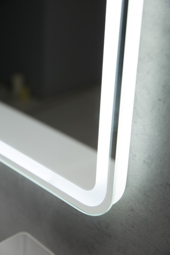 Зеркало с встроенным светильником и кнопочным выключателем SPC-MAR-900-800-LED-BTN, 12W, 220-240V, 900x30x800   BELBAGNO