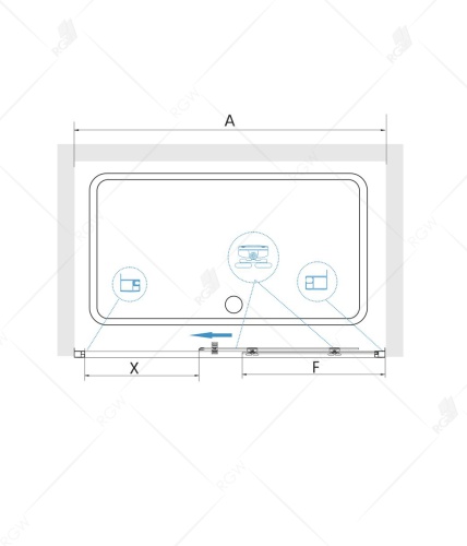 Душевая дверь RGW CL-14B 110*185 32091411-14 профиль Чёрный стекло Прозрачное 5 мм RGW