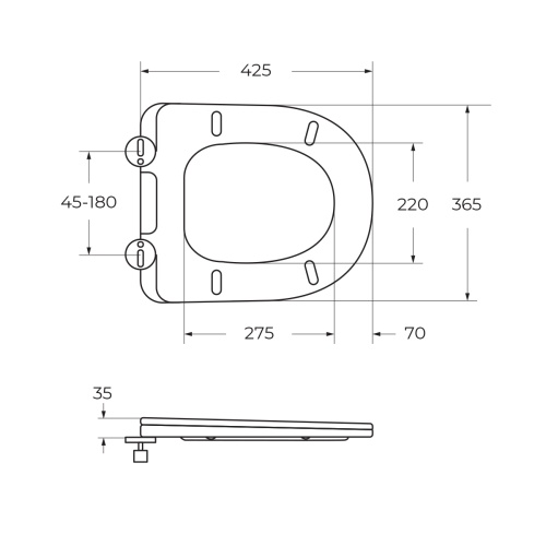 Сиденье дюропласт, soft close, металлическое крепление, серое матовое COLORATO BB062SC-GR BELBAGNO