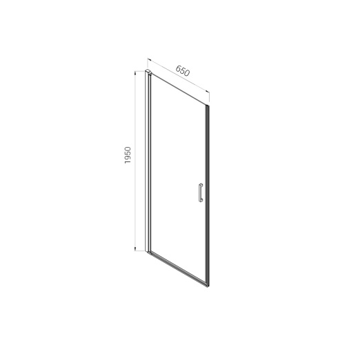 Душевая дверь Alpha VDP-3AL650MT , хром, стекло текстурное, , шт Vincea