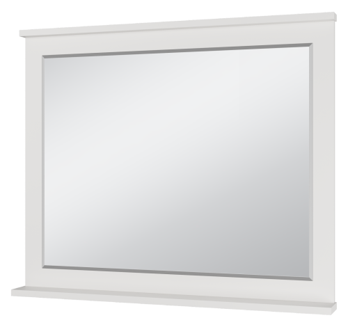 Марта -100 Зеркало в раме белая эмаль (глянец)