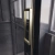 Душевая дверь раздвижная 1200x2000 цвет Золото брашированное стекло Прозрачное PTD40-G-120-01-C4 VECONI