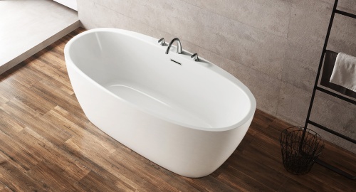 Отдельностоящая, овальная акриловая ванна  1500x800x600 BB404-1500-800 BELBAGNO