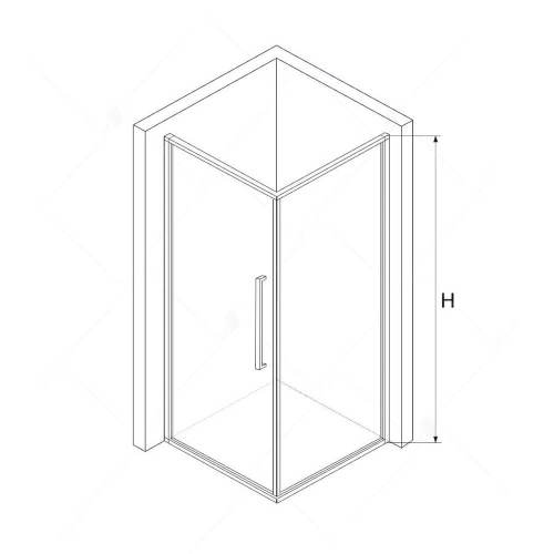 Душевой уголок RGW SV-43 (SV-02 + Z-050-3) прямоугольный   80* 70*200 06324387-011 профиль Хром стекло Прозрачное 6 мм RGW