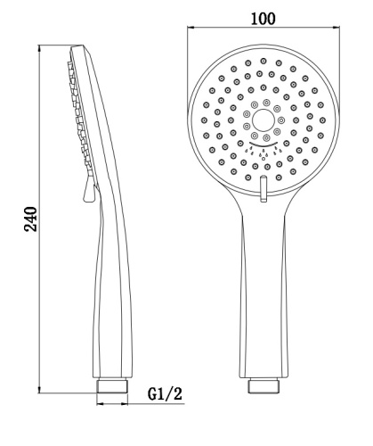 Ручной душ, ABS-пластик BB-D1C5 BelBagno