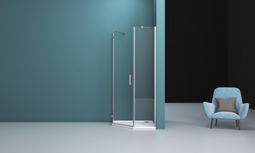 Душевой уголок пятиугольный KRAFT-P-1-90-C-Cr-L 900x900x1950 BelBagno