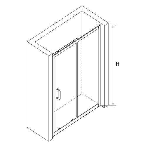 Душевая дверь RGW PA-14B 110*195 41081411-14 профиль Чёрный стекло Прозрачное 6 мм RGW