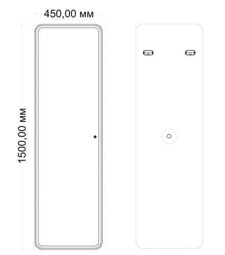 Зеркало с подсветкой "Terni 450х1500" AM-Ter-450-1500-DS-F ART&MAX