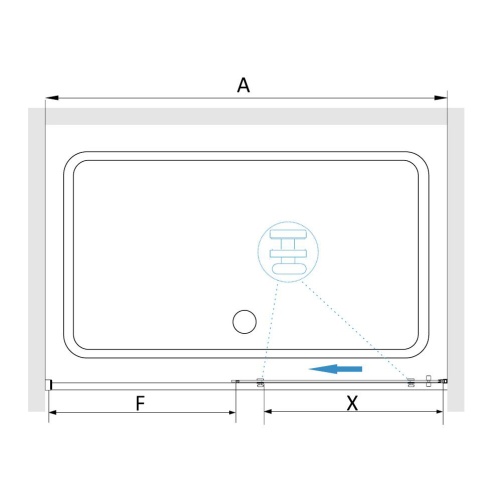 Душевая дверь RGW SV-12B 100*195 32321210-14 профиль Чёрный стекло Прозрачное 6 мм RGW