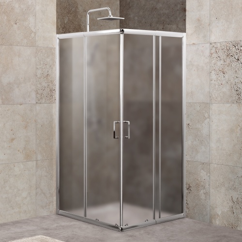 Душевой уголок квадратный  UNIQUE-A-2-85/100-P-Cr (850-1000)x(850-1000)x1900 BelBagno