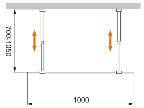 Душевая перегородка LIBERTA-L-2-100-BR-Cr 1000х1950 Cezares