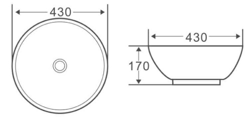 Раковина накладная керамическая круглая   BB1077 BELBAGNO