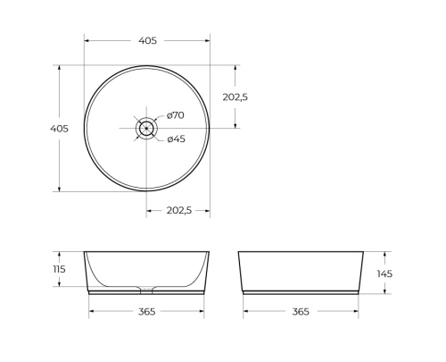 Раковина накладная керамическая   BB1342H300 BELBAGNO