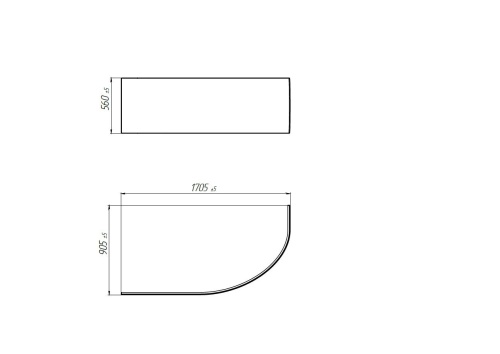 Панель FLAT "DIANA" 170*90 R/L 02ди1790 1 Marka