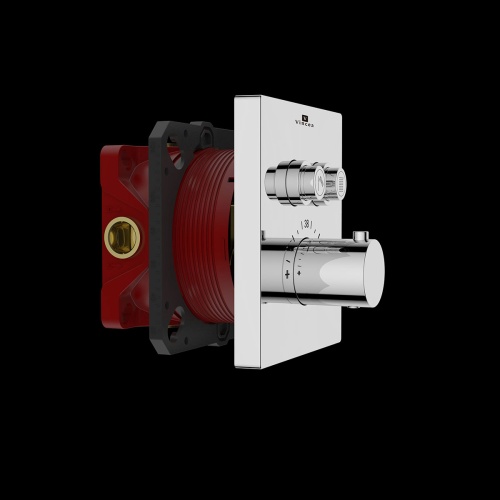 Встраиваемый смеситель для душа  2-х функциональный, термостатический
 VSCV-321TCH хром Vincea