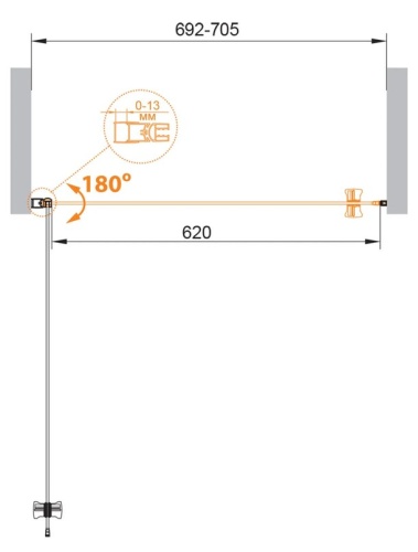 Дверь в проем ECO-O-B-1-70-P-Cr 700x1900 CEZARES