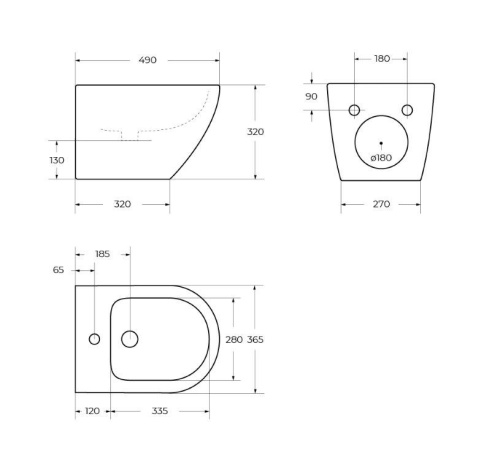 Биде подвесное SFERA-R BB046BH BELBAGNO